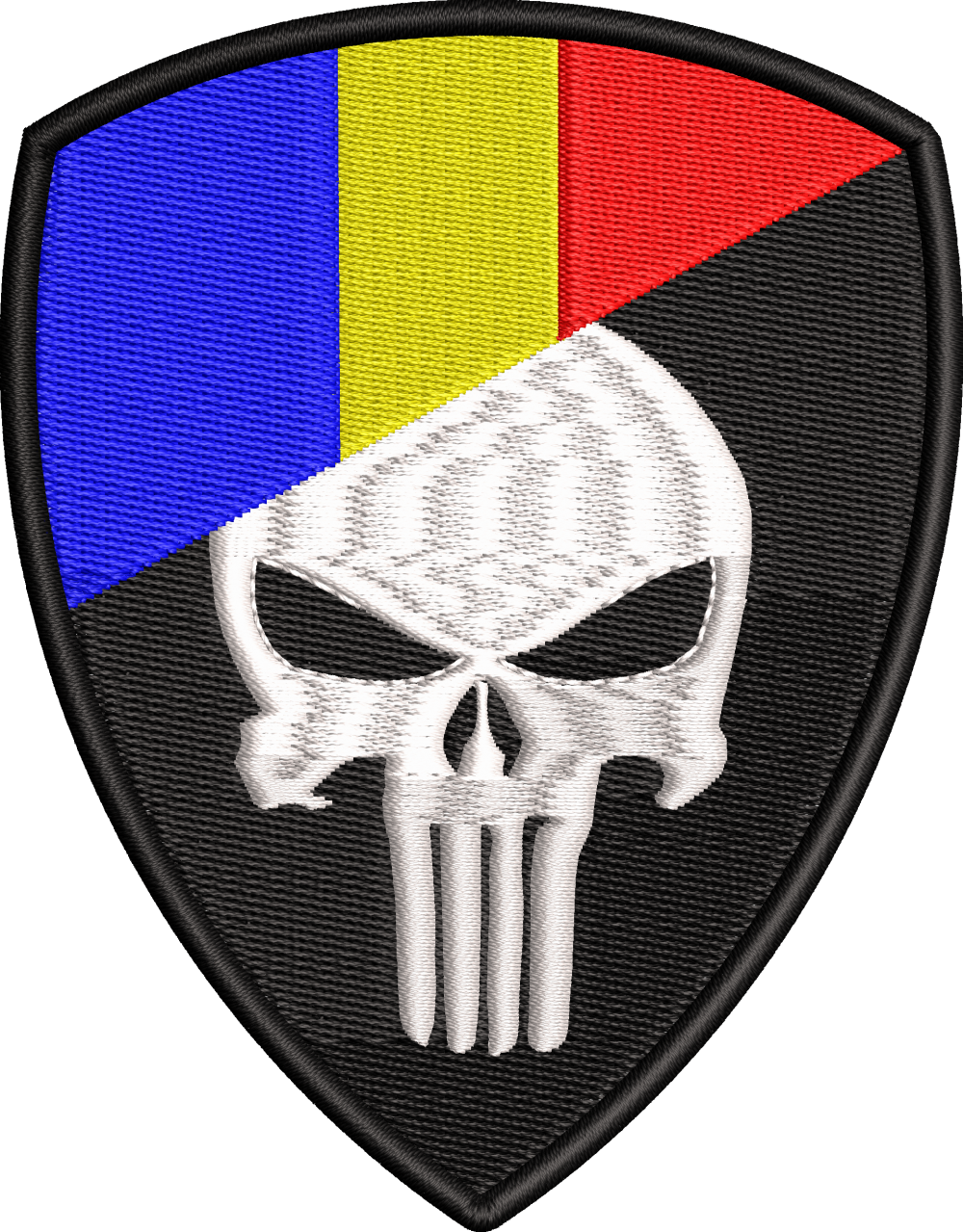 EMBLEMA CAP DE MORT CU TRICOLOR